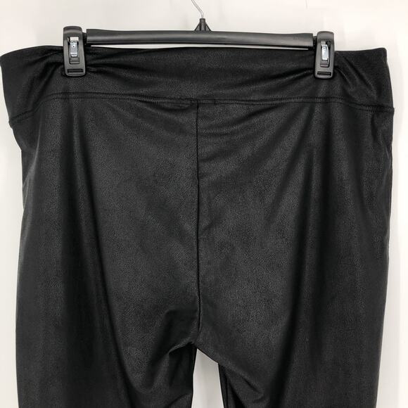 NYDJ Pull-On Skinny Legging Pants 2X PLUS Black Metallic Coated Faux Leather - Picture 6 of 10